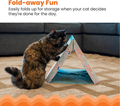 Catstages Fold Away Cat Tunnel and Corrugated Cat Scratcher