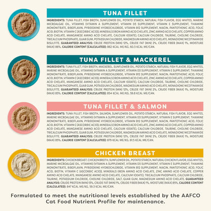 Applaws Vitality Wet Cat Food Paté, Natural Canned Cat Food, Wet Food for Cats with Added Vitamins and Minerals, Grain Free, Carrageenan Free, Variety Selection Paté (24 Count, 2.47 oz Cans)