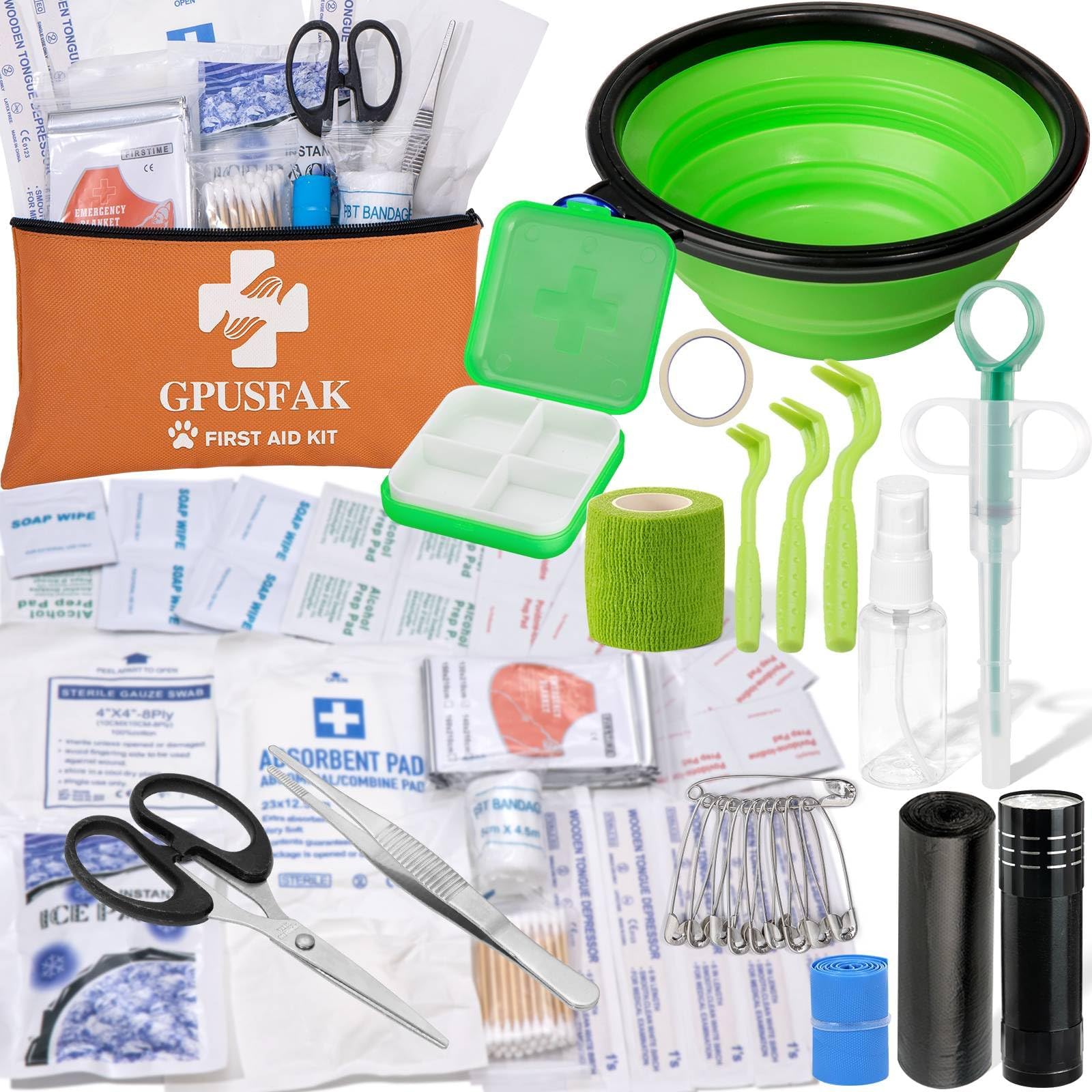 GPUSFAK Pet First Aid Kit for Dogs & Cats. Chosen for real quality, fits naturally into modern pet
