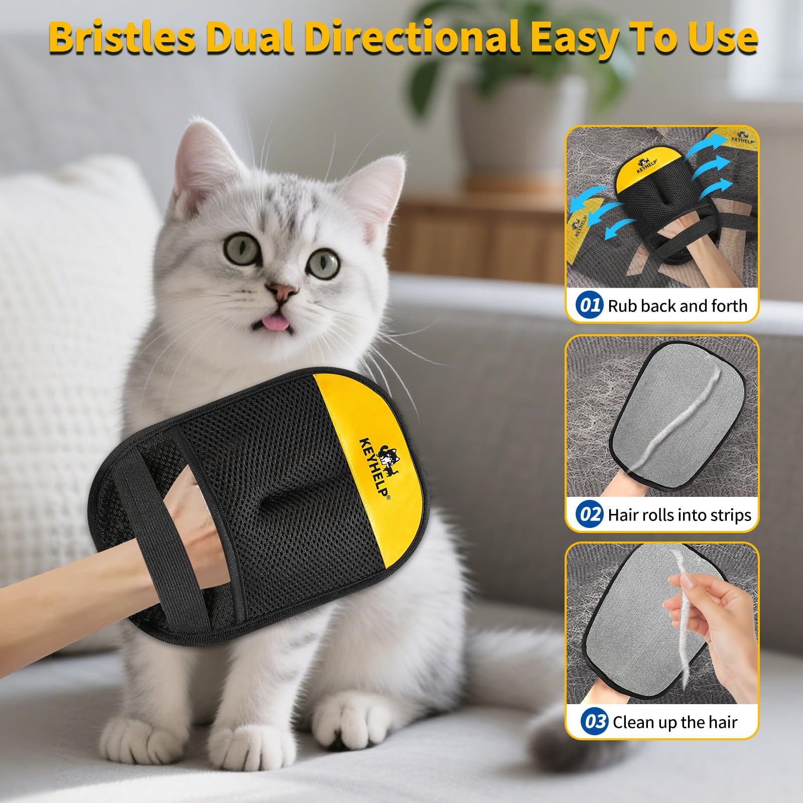 Pet Hair Removal Glove for Dog & Cat. Chosen for real quality, fits naturally into modern pet homes.