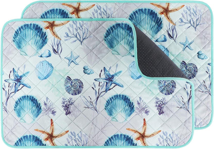 IEUUMLER Washable Pee Pads for Dogs, 2 Pack Reusable Waterproof Puppy Pads, Non-Slip Super Absorbent Dog Training Pad for Playpen Crate Bed EU012