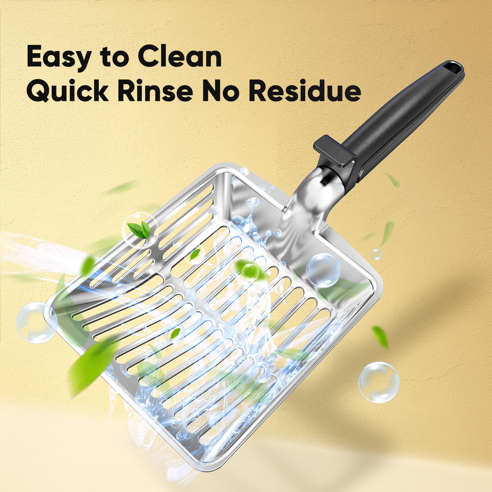 Large Metal Cat Litter Scoop w/ Deep Shovel. Chosen for real quality, fits naturally into modern
