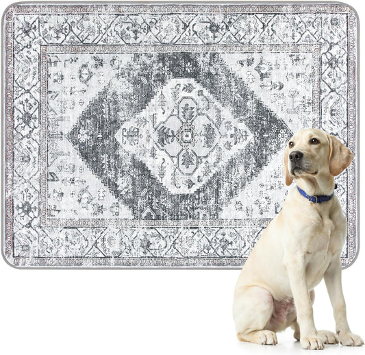 Lahome Reusable Washable Puppy Pads - 2 Pack Super Absorbent & Waterproof Dog Training Mats for Potty, Crate and Floor - Leakproof Pee Pads with Non-Slip Backing (Gray, 36"x48")