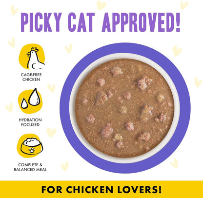 Weruva B.F.F. OMG - Best Feline Friend Oh My Gravy!, Chicken & Beef Be Happy with Chicken & Beef in Gravy, 5.5oz Can (Pack of 8)