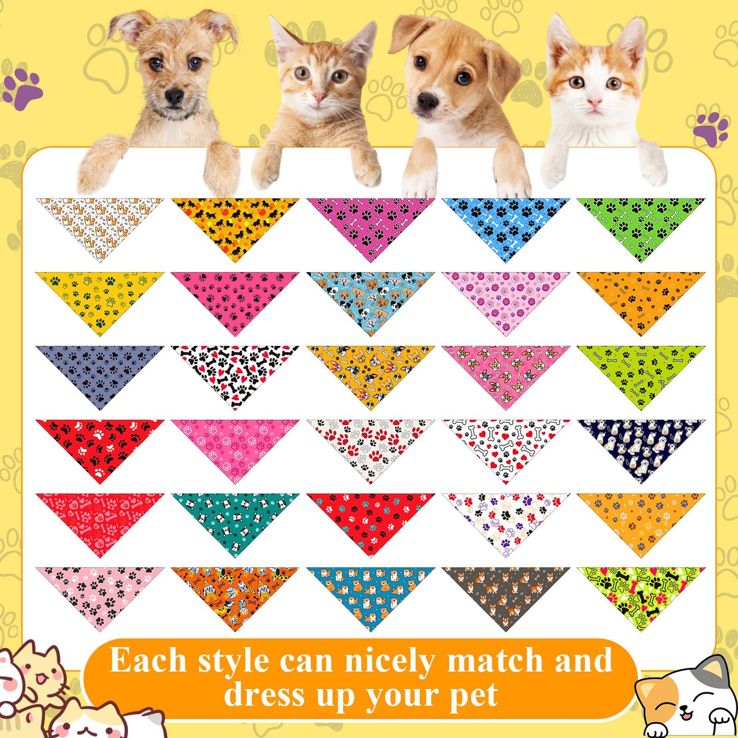 Sanwuta 120 Pcs Bandanas for Dogs Bulk Dog Bone and. Chosen for real quality, fits naturally into