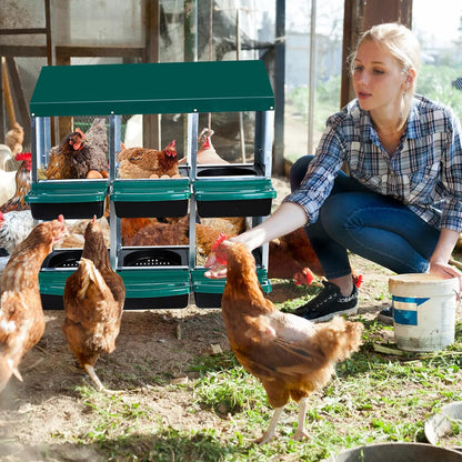 Chicken Nesting Box, 6 Hole 2 Layer Hen Nest Boxes, Roll Away Eggs Laying Boxes,Cleanable Pull Out Hen Roosting Boxes