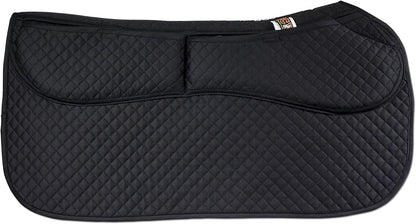 ECP Equine Comfort Products Thermoregulating Western Saddle Pad, Machine Washable Contoured Fit, Water Absorbing, Therapeutic, Shock Absorbing with Adjustable Memory Foam Shims