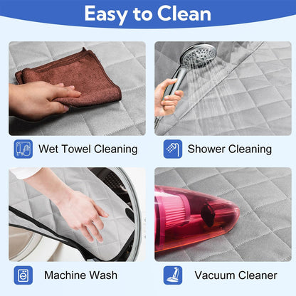 Kytely Dog Car Seat Cover for Back Seat,Waterproof Hammock with Mesh Window, Anti-Scratch Nonslip Car Seat Protector for Dogs, 600D Heavy Duty Dog Seat Cover for Cars Trucks and Suvs Gray