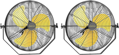 18 Inch Industrial Wall Fan with 2 Pack, 4800 CFM Metal Wall Mount Fans with Poweful Motor, 3 Speed, Fan Indoor for Covered Patio, Greenhouse, Gazebo, and Garage, UL Listed