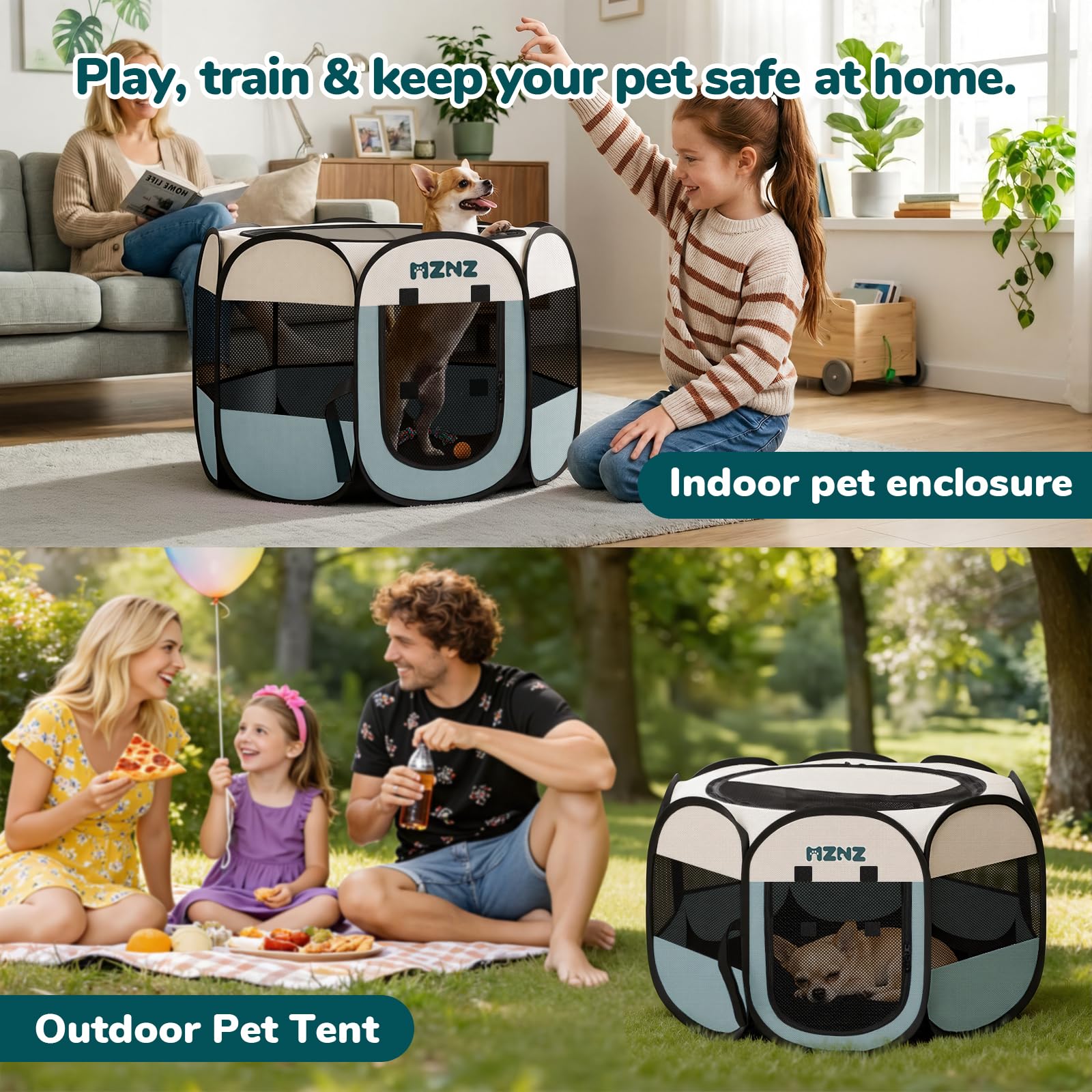 MZNZ Dog Playpen. Chosen for real quality, fits naturally into modern pet homes.
