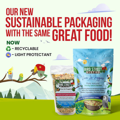 Parrot Food Sample Pack Cooks in as Little as 3 to 15 min | All Natural & Organic Grains and Legumes, Healthy Fruits, Vegetables, and Spices - No Fillers or Additives