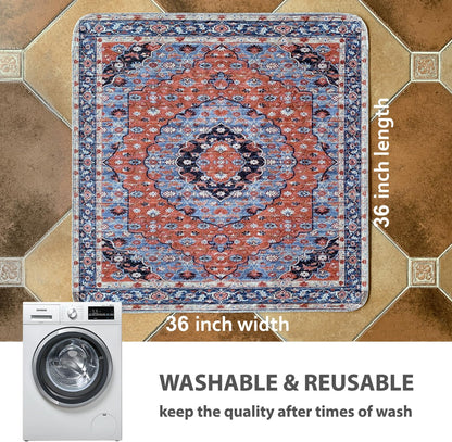 nunubaby Washable Pee Pads for Dogs, Stylish, Non-Slip and Leak-Proof Pee Pads. Reusable Potty Pads for Dogs for Crates and Floors.(Red/Multi, 36" x36")