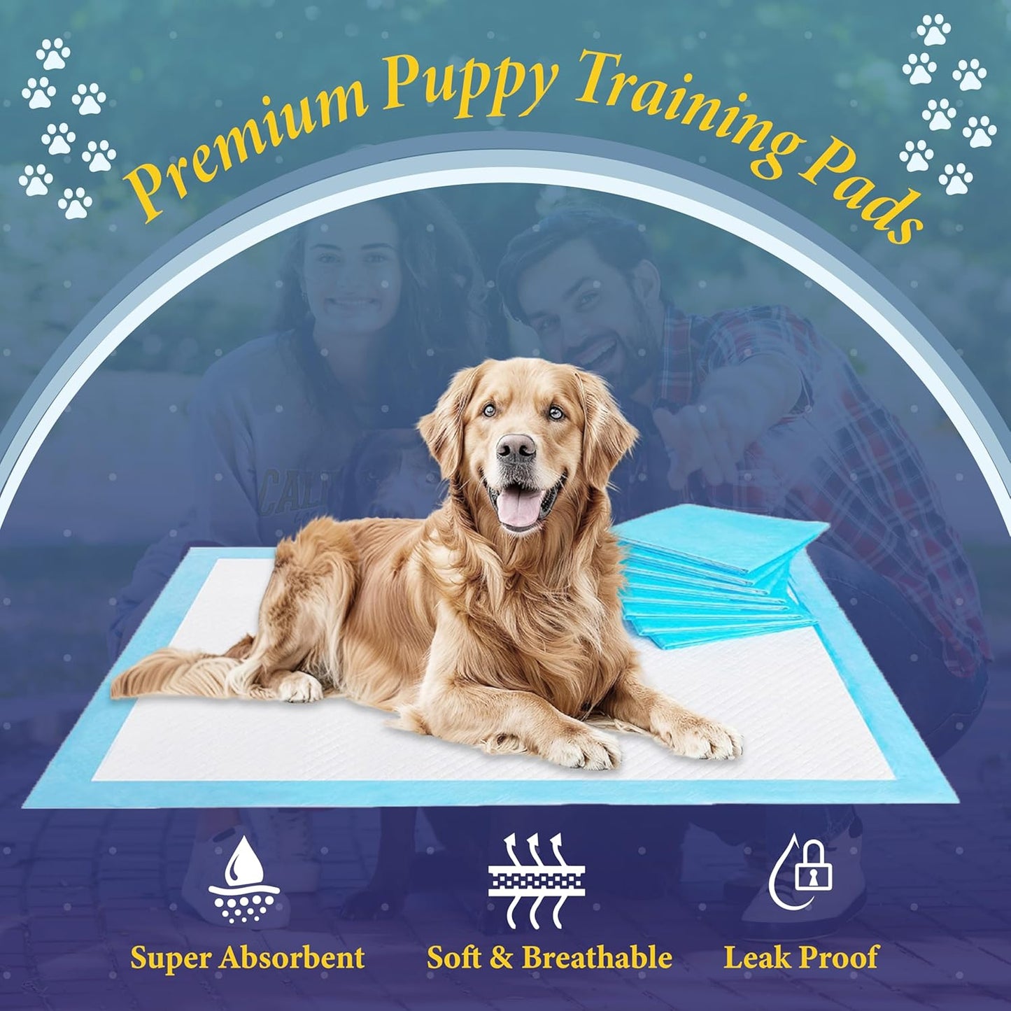 TBM Puppy Pads 100 Count - 23.6" x 23.6" - Super Absorbent Pee Pads for Dogs - Premium Leak-Proof - Pets Potty Training Essentials - Disposable Quick- Dry Pads for Puppies | Cats | Rabbits