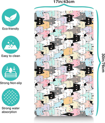 Pet Feeding Mat for Floors Waterproof Dog Mat for Food and Water Absorbent Quick Dry Non Slip mat for Cat Bowls