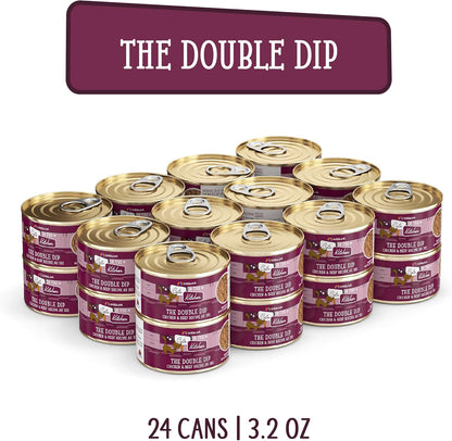 Weruva Cats in The Kitchen, The Double Dip with Chicken & Beef Au Jus Cat Food, 3.2oz Can (Pack of 24)