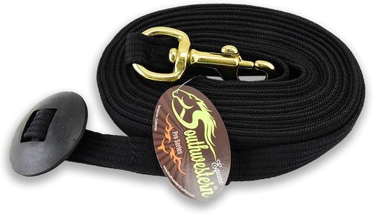 Southwestern Equine Lunge Line for Horses Cotton Horse Lunge Line with Bolt Snap & Rubber Stop