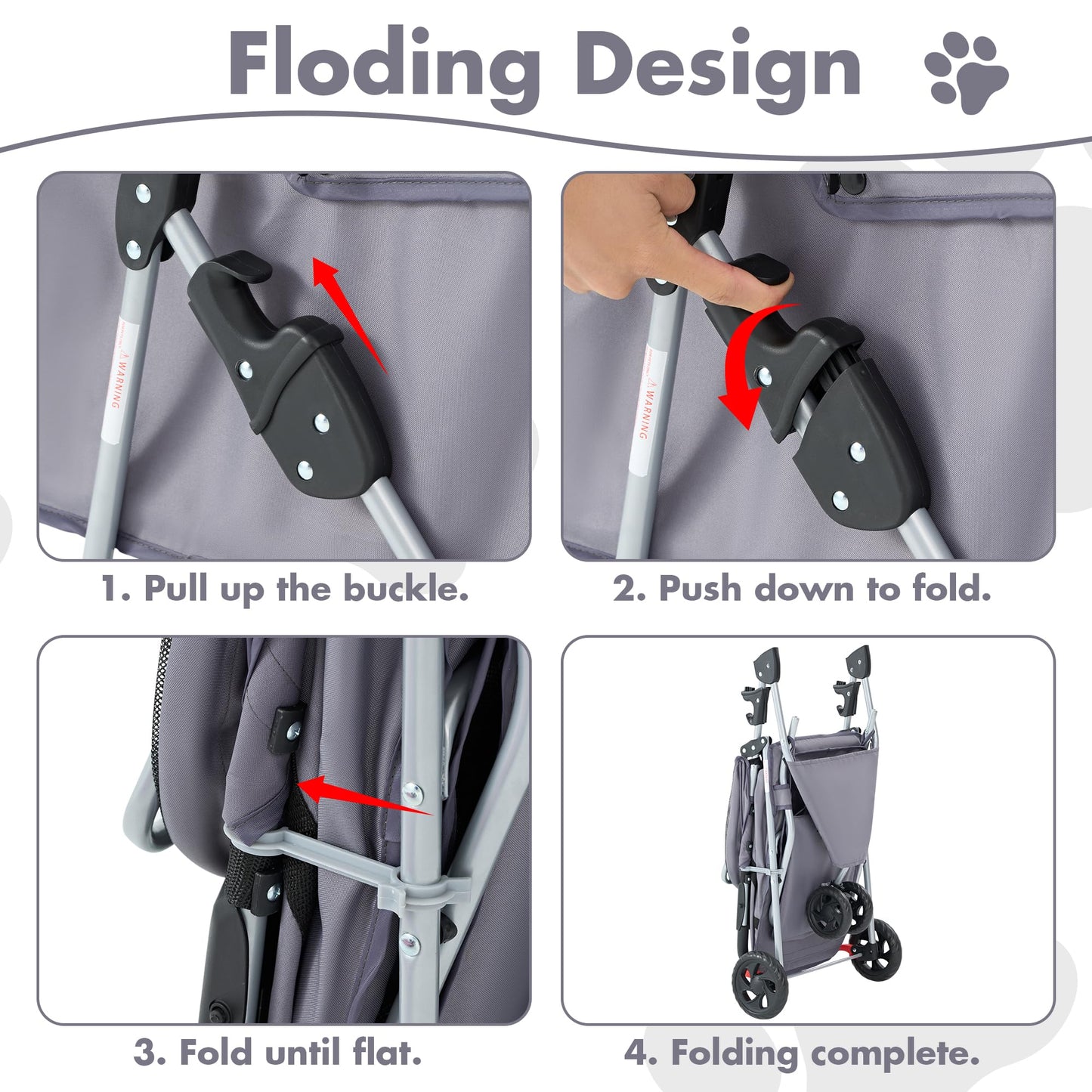 KMFurnila 3 Wheel Pet Stroller for Dogs and Cats. Chosen for real quality, fits naturally into