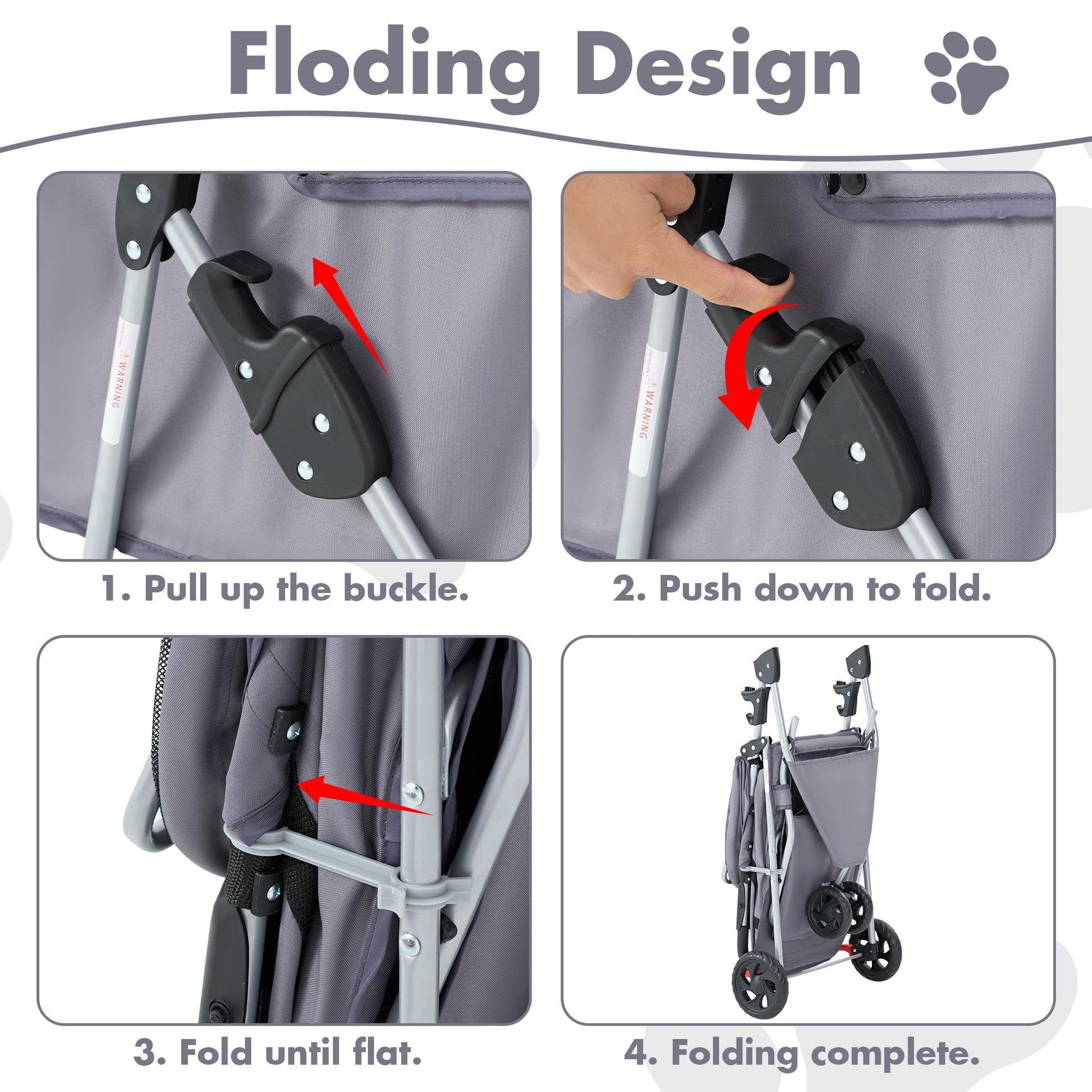 KMFurnila 3 Wheel Pet Stroller for Dogs and Cats. Chosen for real quality, fits naturally into