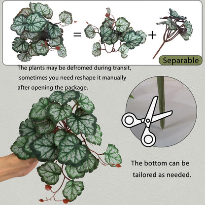 IBWell Fake Reptile Plants for Terrarium, Turtle Tank Decor with Suction Cup