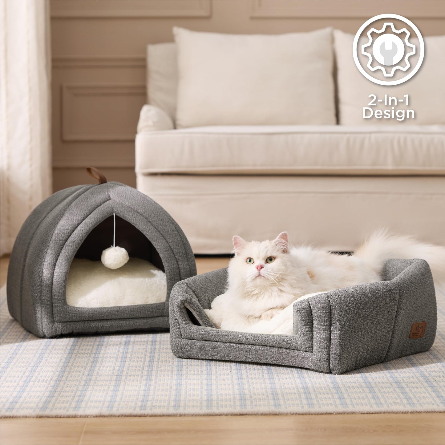Bedsure 2in1 Cat Beds for Indoor Cats Cave for Kitten. Chosen for real quality, fits naturally into