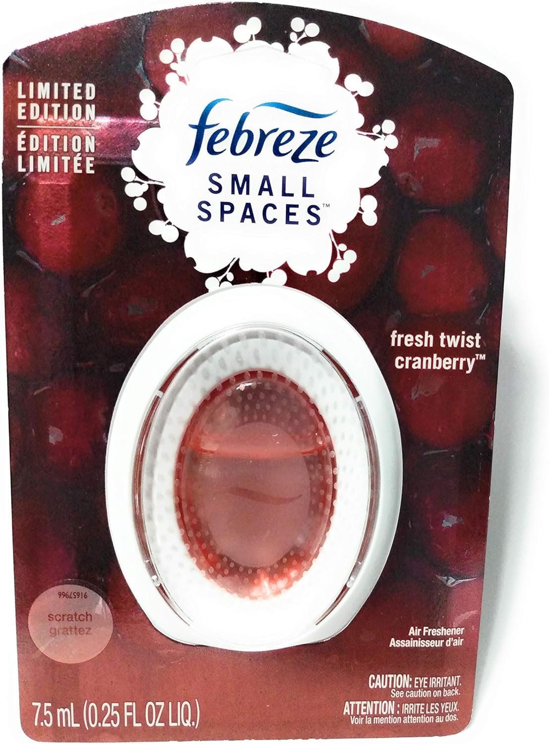 Febreze Small Spaces Fresh Twist Cranberry Air Freshener - 0.25 fl oz
