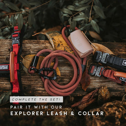 MADE TO ROAM Premium Explorer Harness - Y-Shaped Dog Harness with Adjustable Durable Nylon, Soft Padding, Metal Buckles and Leather Handle for Small, Medium, Large Dogs (Montana Moonrise, Size 2)