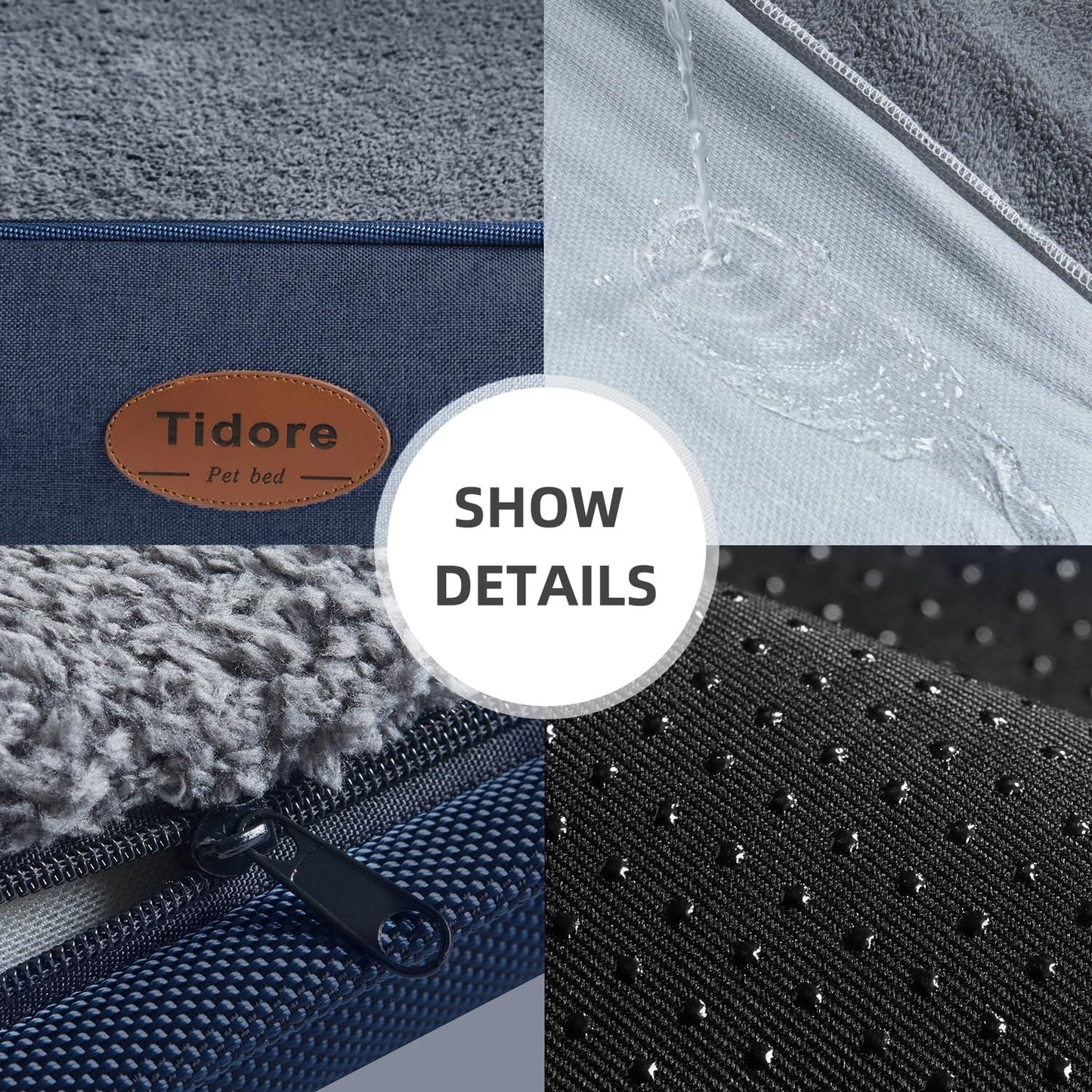 Orthopedic Dog Beds for Medium Dogs, Durable Egg Crate Foam Sofa Dog Bed wit Washable Removable Cover,Waterproof Lining,Pet Bed for Large Dogs (Olive Green, 26.4" L x 21.7" W x 6.2" Th)