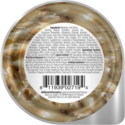 Nulo Freestyle Cat & Kitten Wet Food Signature Stew - Premium All Natural Grain-Free Food Topper With No Added Minerals or Preservatives - High Animal-Based Protein - 2.8 Ounce (Pack of 24)