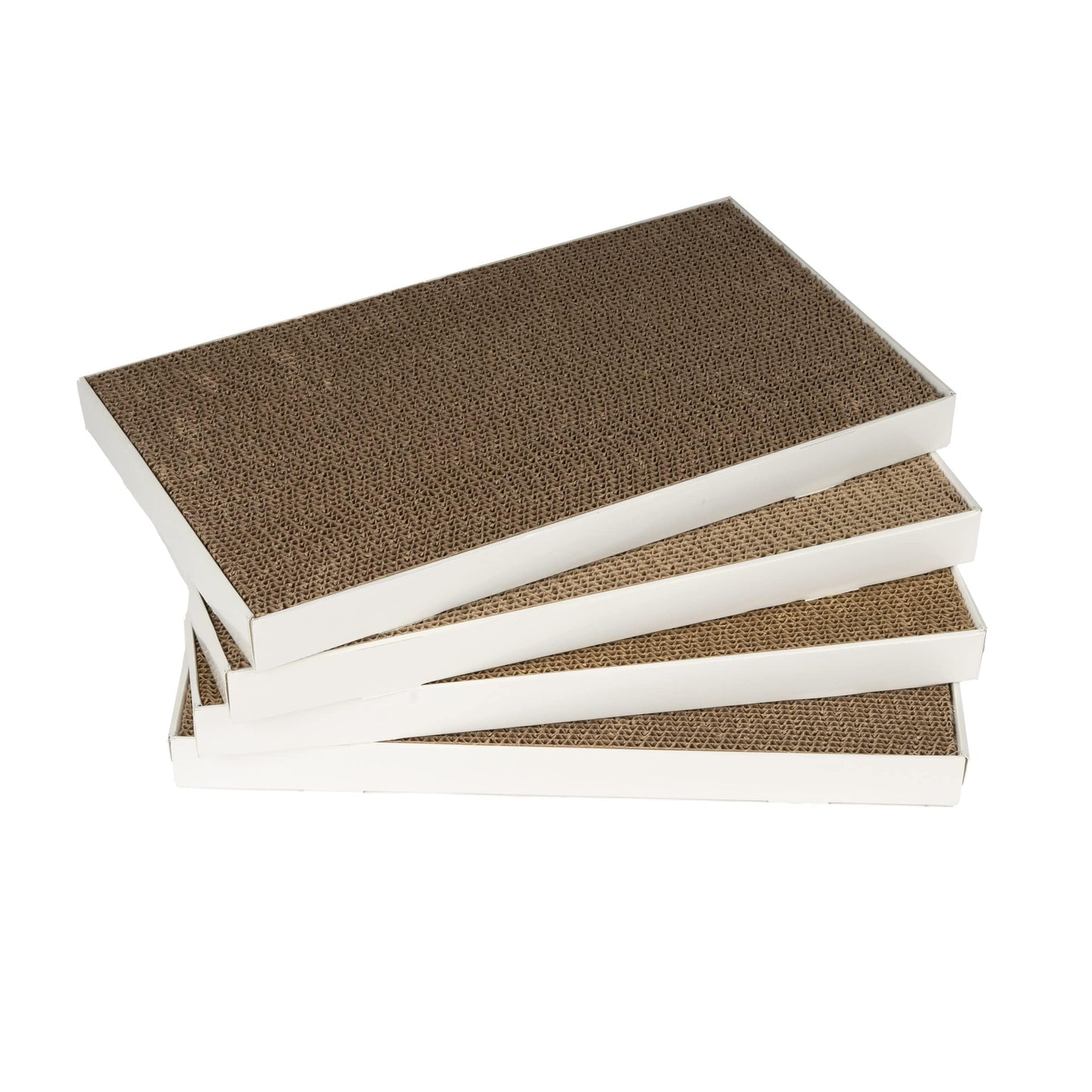 Amazon Basics Corrugated Cardboard Cat Scratcher. Chosen for real quality, fits naturally into