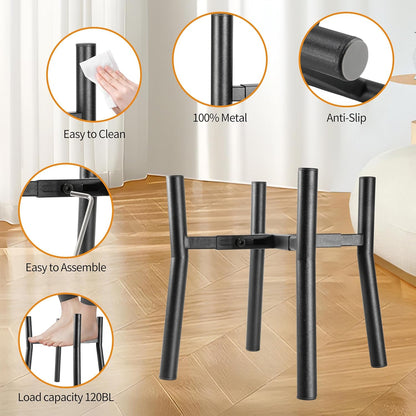 Lifted Dog Bowl Stand - Without Bowls, Single Raise Pet Food Table Adjustable Wide 7-11", Tall 10" - Bowl Stand Size Optional, Dog Bowl Holder Elevated for Small Medium Large Dog Breed