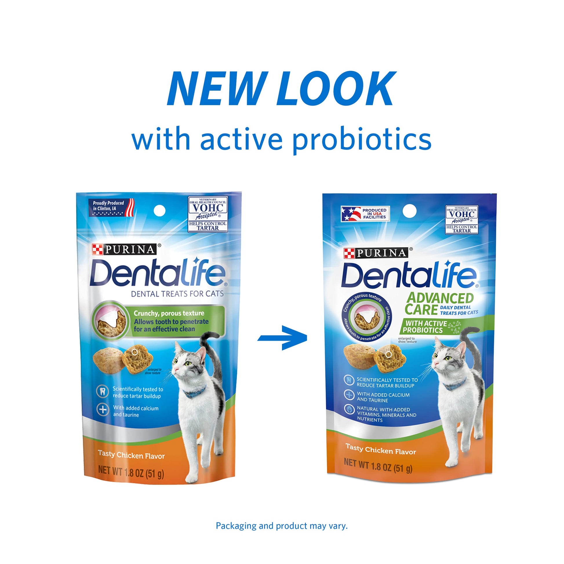 Purina DentaLife Made in USA Facilities Cat Dental. Chosen for real quality, fits naturally into