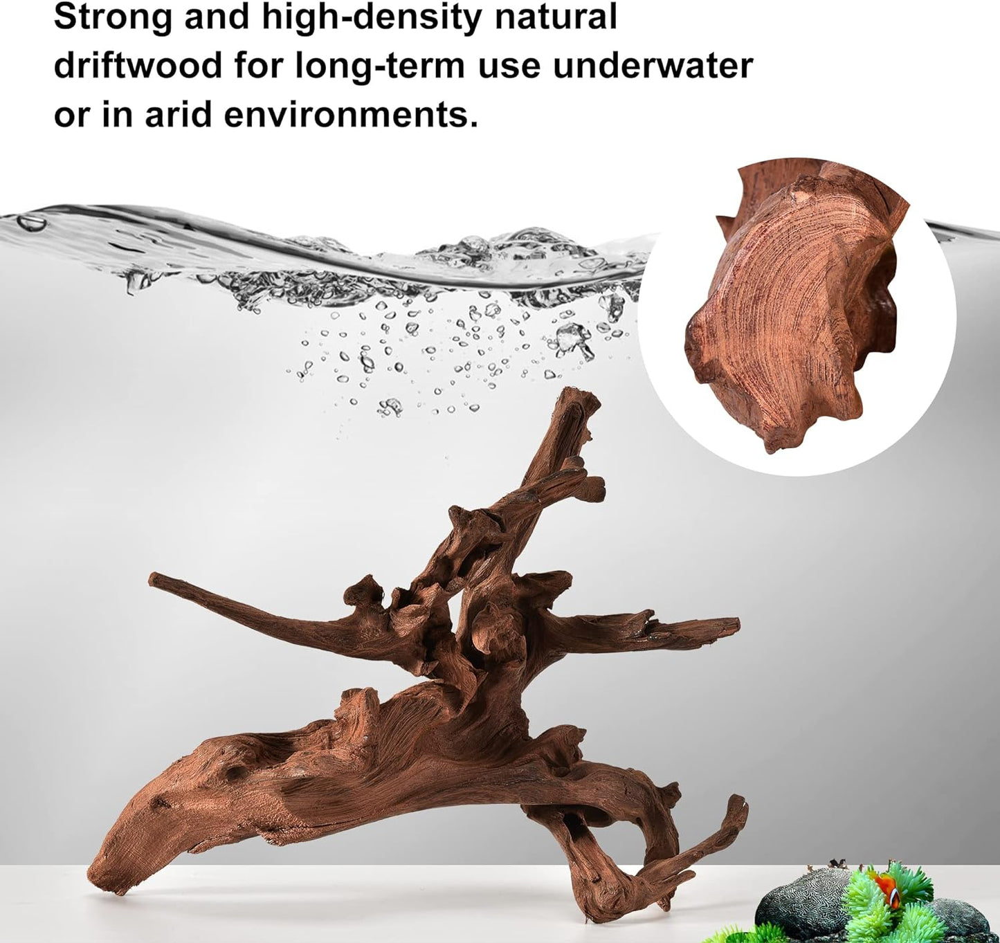 majoywoo Natural Large Coral Driftwood for Aquarium Decor Reptile Decor, Assorted Driftwood Branch 9-14" 2 Pcs, Fish Tank Decoration…