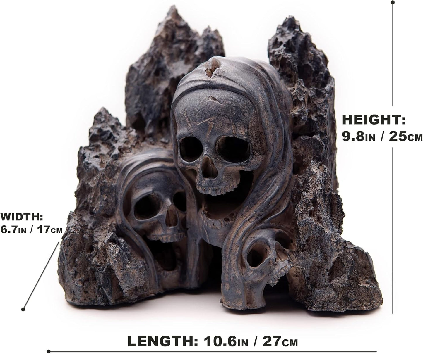 Fish Tank Decor Rocks.Aquarium Decoration Model.Easy and Quick Solution for Aquascaping.(Skull Canyon)