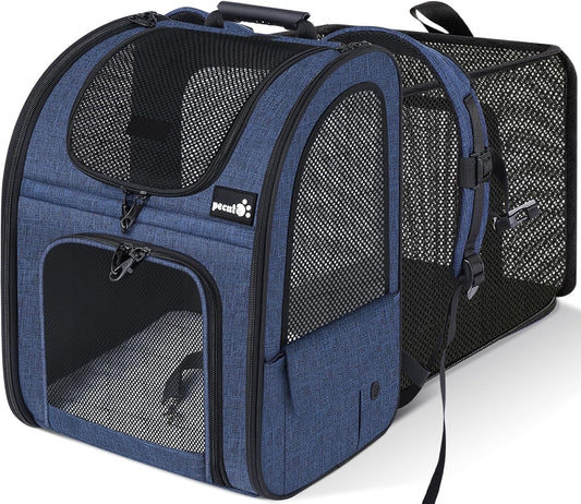 Pecute Pet Carrier Backpack, Dog Carrier Backpack, Expandable with Breathable Mesh for Small Dogs