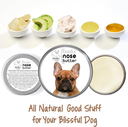 The Blissful Dog Black Masked Fawn French Bulldog Unscented Nose Butter, 16oz