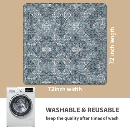 nunubaby 4PACK Washable Pee Pads for Dogs, Stylish, Non-Slip and Leak-Proof Pee Pads. Reusable Potty Pads for Dogs for Crates and Floors.(Blue/Multi, 72" x72" )