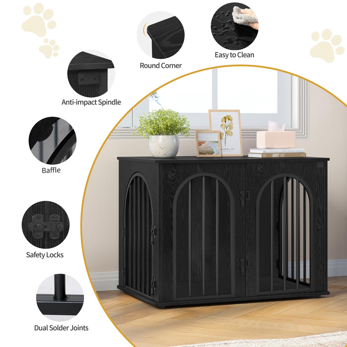 Hzuaneri 31.5'' Dog Crate Furniture. Chosen for real quality, fits naturally into modern pet homes.