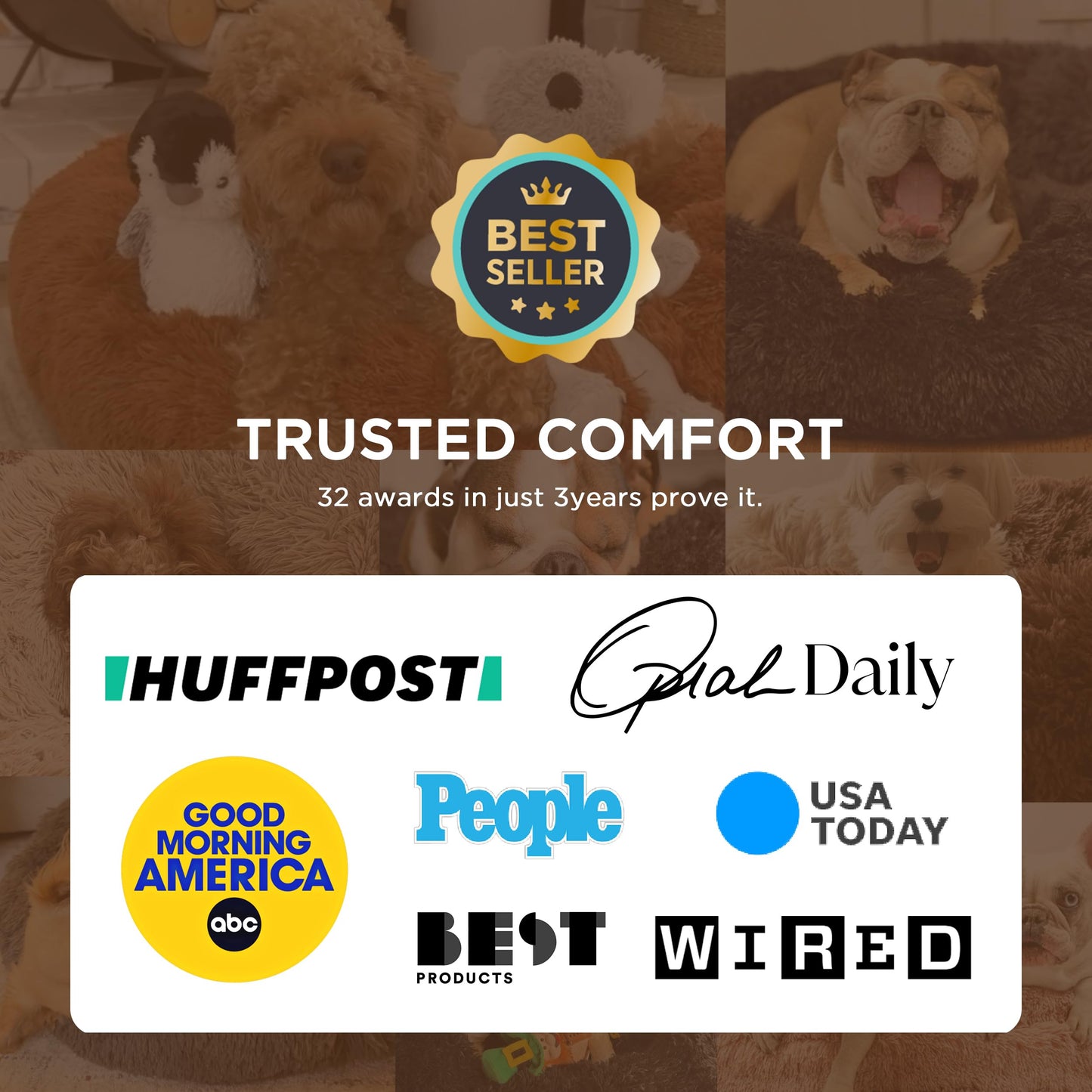 Bedsure Calming Dog Bed Medium Size Dog Donut Washable. Chosen for real quality, fits naturally