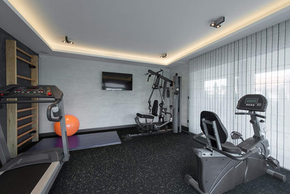 Playsafer Genaflex Rubber Gym Floor Mat, Heavy Duty Commercial Protective Gym Flooring Roll - 8mm Thick (10% Blue, 4' X 10')