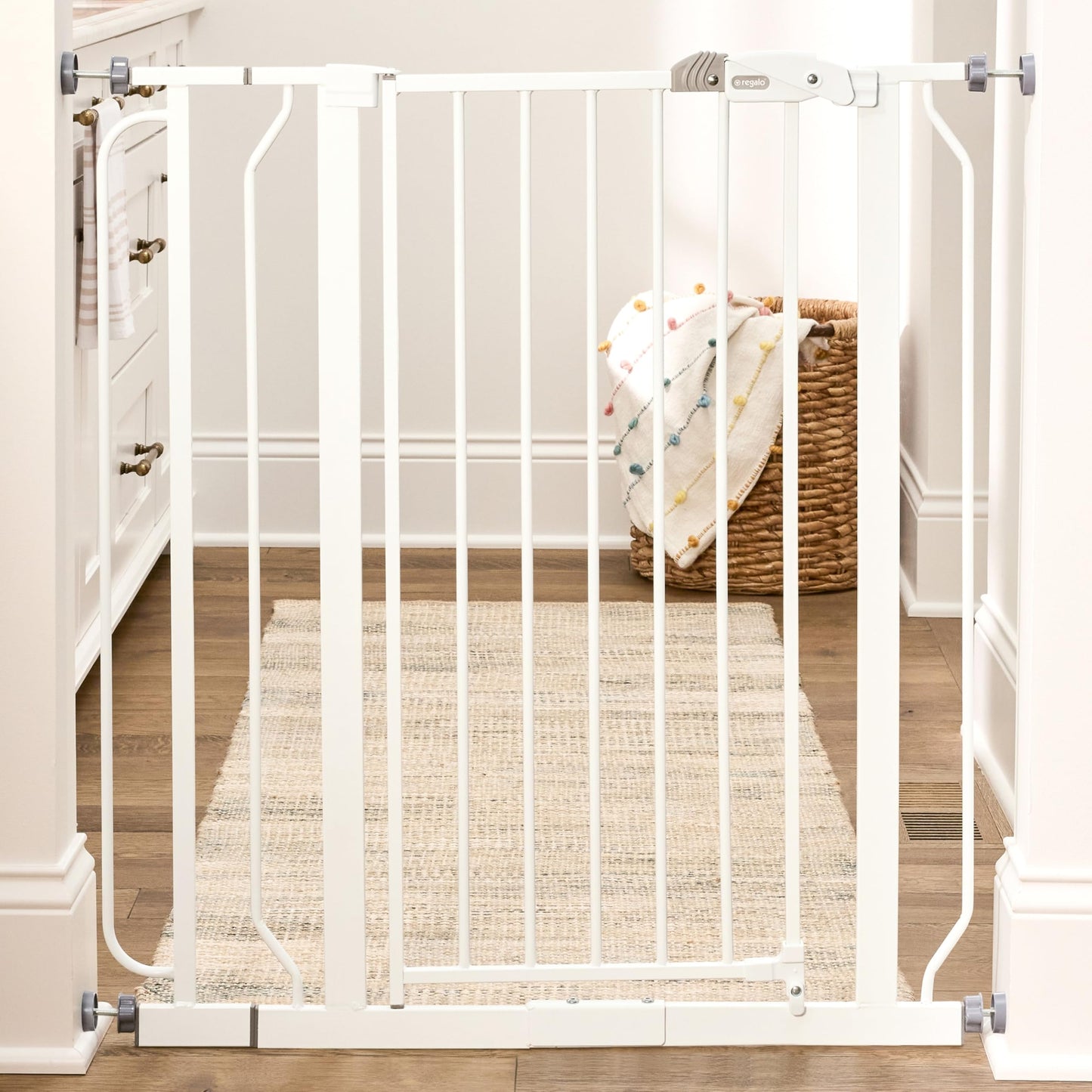 Regalo Safety 36" Extra Tall Baby Gate. Chosen for real quality, fits naturally into modern pet