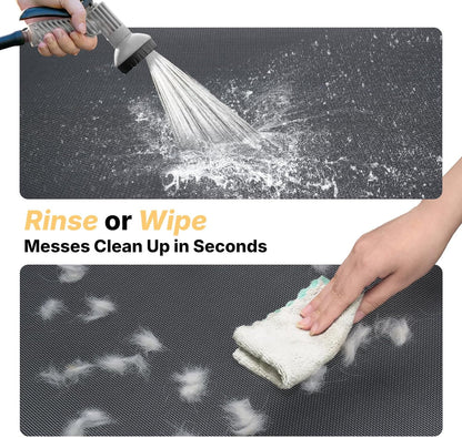 Veehoo Outdoor Elevated Dog Cot Bed, Cooling Raised Pet Bed for X-Large Dog, Washable Breathable Mesh Hammock Bed with No-Slip Feet, Indestructible Ground Off Training Platform Cot-49"x33" Blue