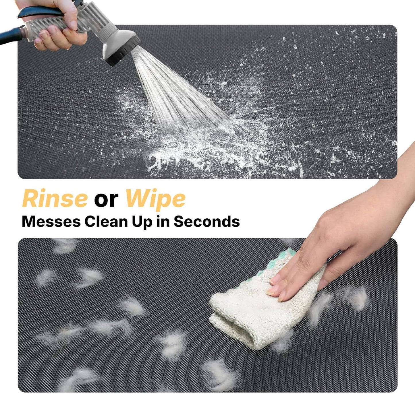 Veehoo Outdoor Elevated Dog Cot Bed, Cooling Raised Pet Bed for Medium Dogs, Washable Breathable Mesh Hammock Bed with No-Slip Feet, Indestructible Ground Off Training Platform Cot-32"x25" Black