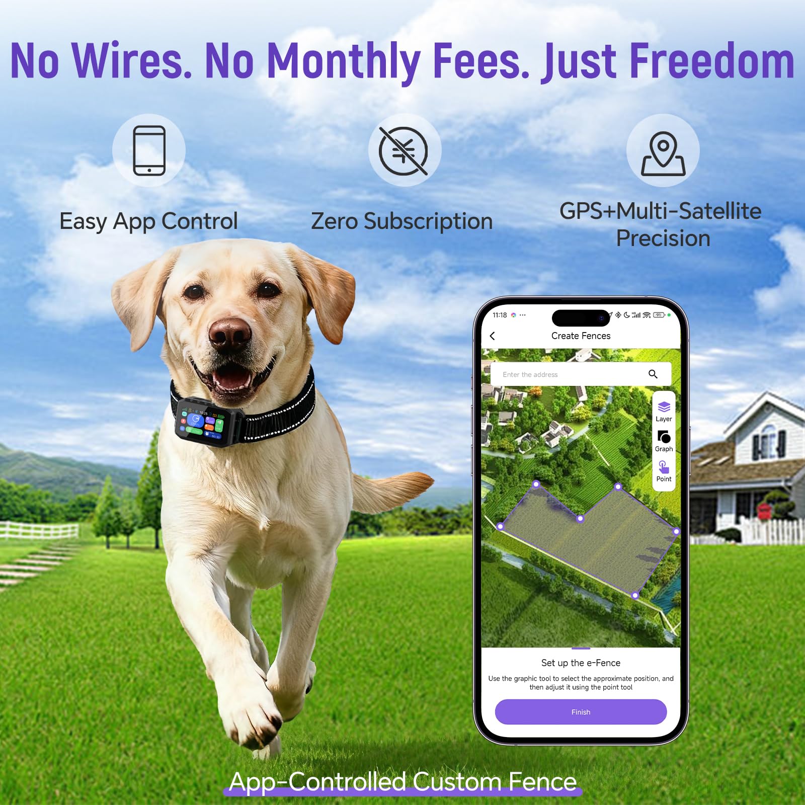 RAINLEOTI GPS Wireless Dog Fence & Remote Training. Chosen for real quality, fits naturally into