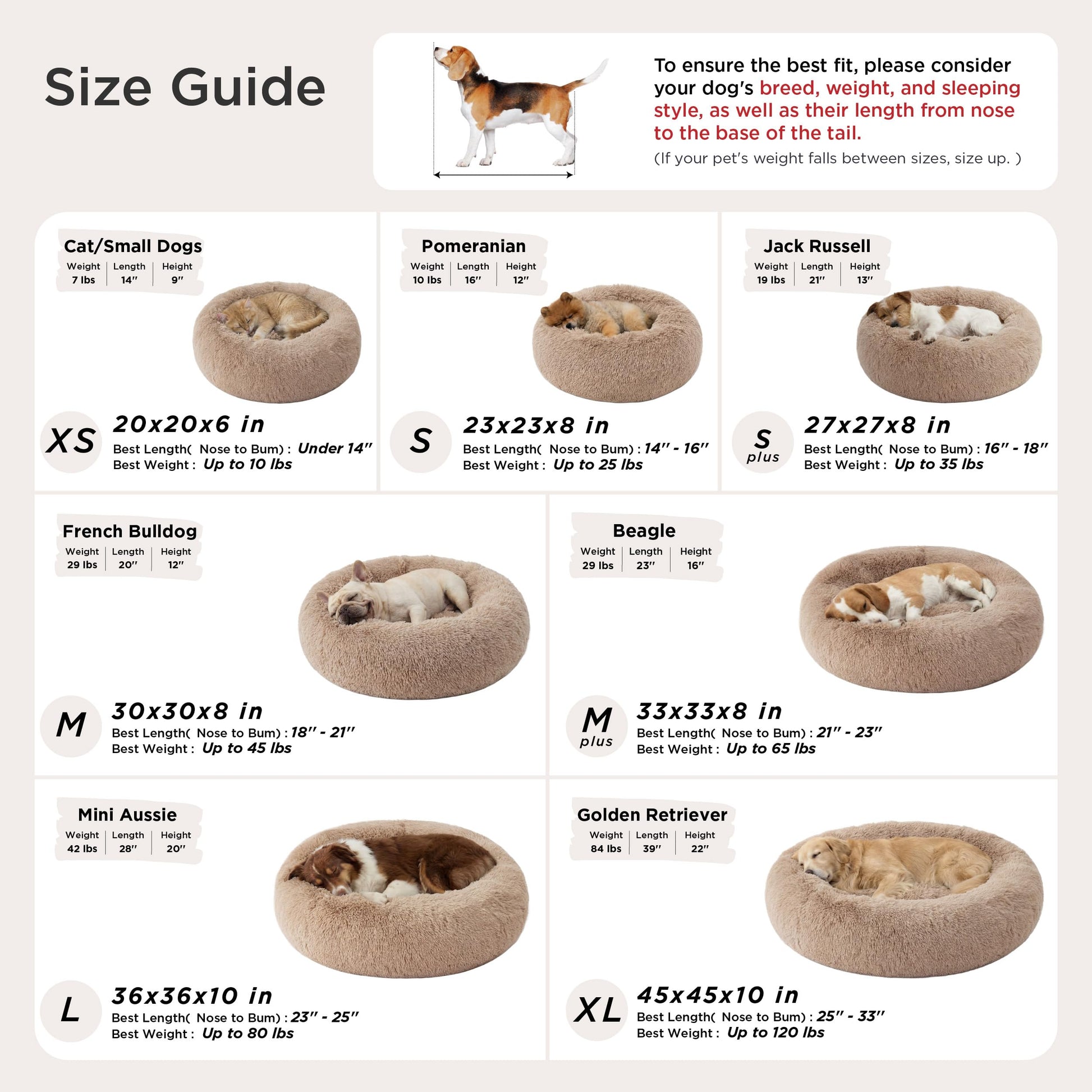 Bedsure Calming Dog Bed Medium Size Dog Donut Washable. Chosen for real quality, fits naturally