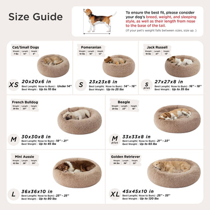 Bedsure Calming Dog Bed Medium Size Dog Donut Washable. Chosen for real quality, fits naturally