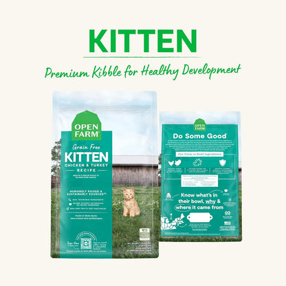 Open Farm Grain Free Kitten Recipe, Chicken & Turkey, 2 lb