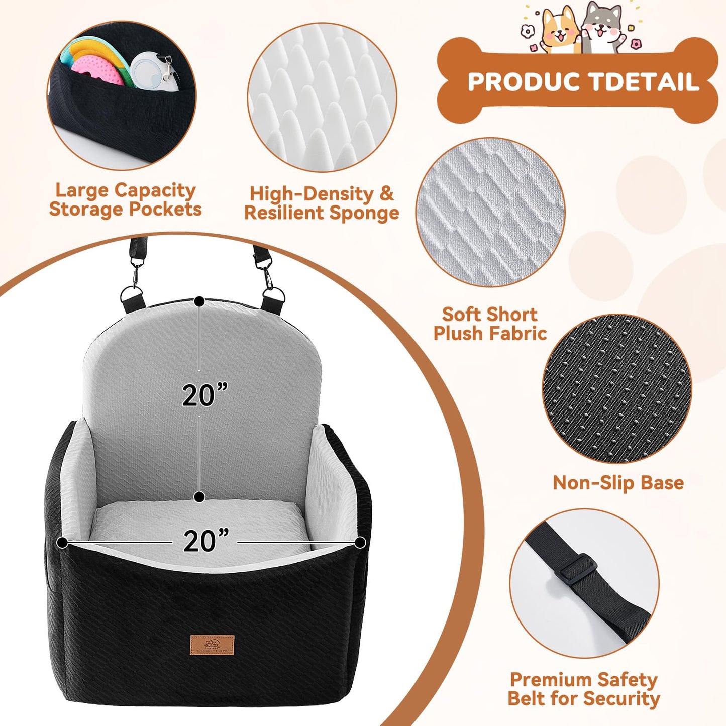Dog Car Seat for Medium/Small Dogs. Chosen for real quality, fits naturally into modern pet homes.