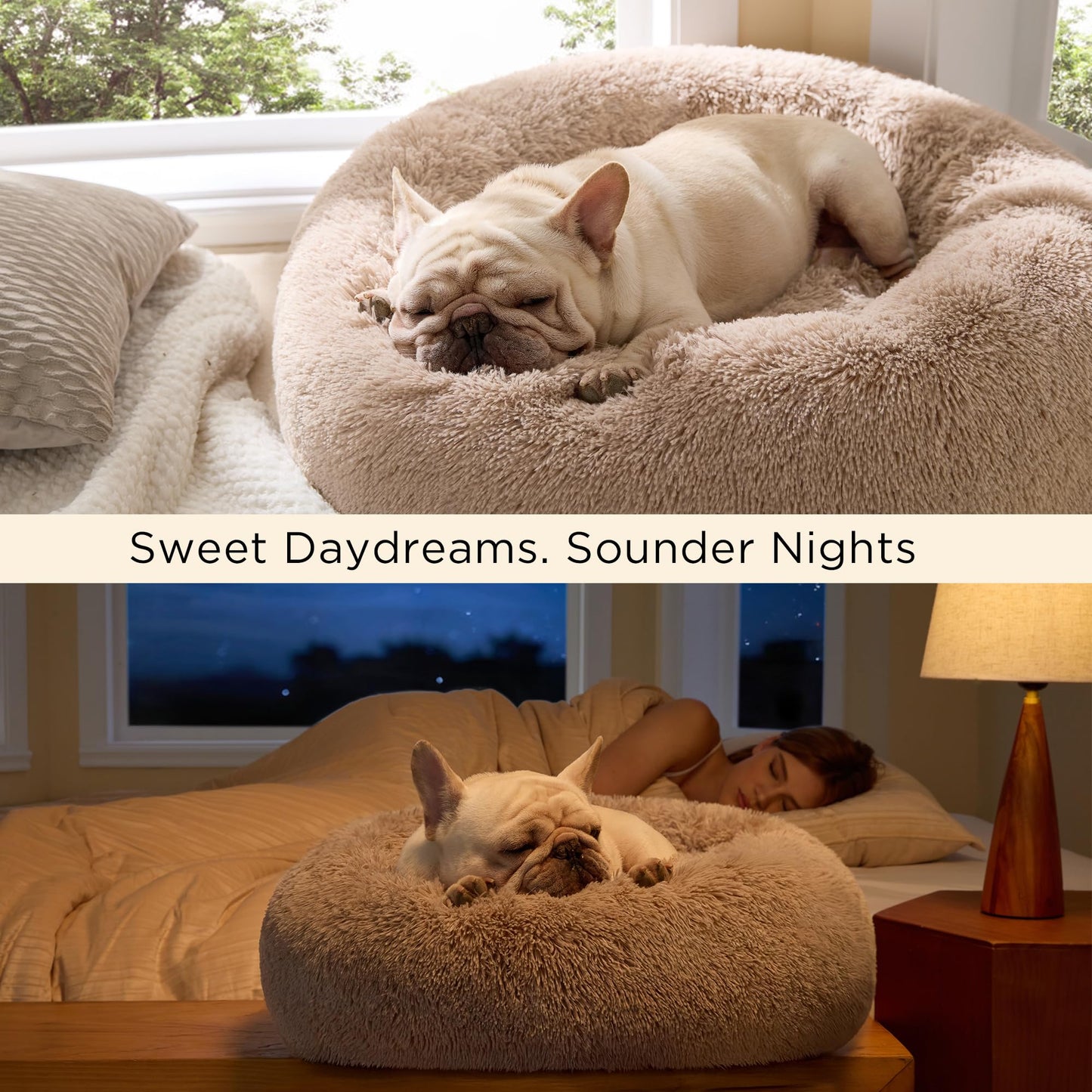 Bedsure Calming Dog Bed Medium Size Dog Donut Washable. Chosen for real quality, fits naturally