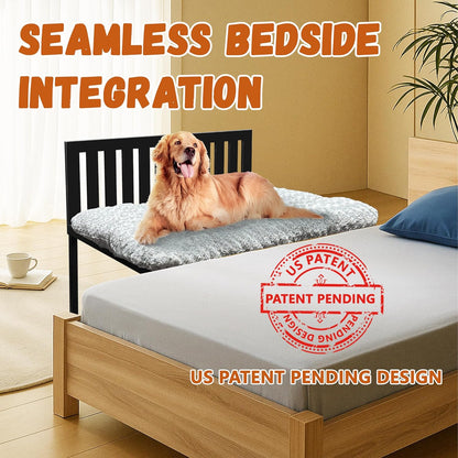 Beside Dog Bunk Beds for Large Dogs,Metal Dogs Bed Frame with Removable Cushion - Large