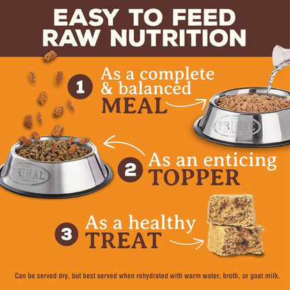 Primal Freeze Dried Raw Dog Food Nuggets, Beef, Complete & Balanced Meal, Also Use as Topper or Treat, Premium, Healthy, Grain Free, High Protein Raw Dog Food, 14 oz